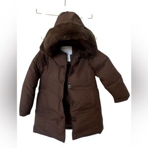 Jacadi Chocolate Down feather Brown Puffer Parka Coat 4y unisex toddler NWOT